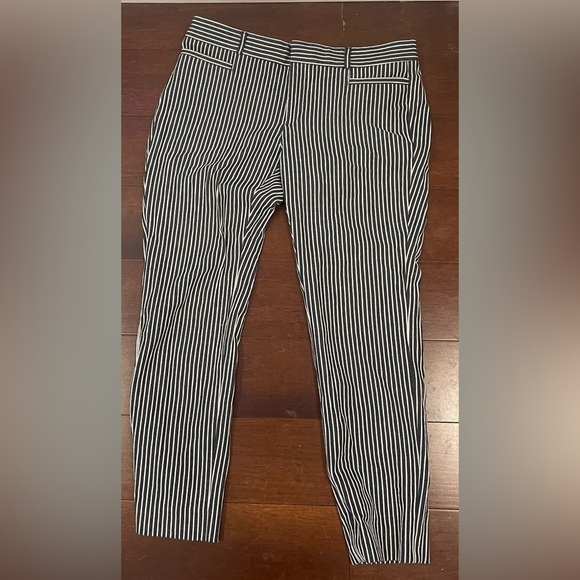 Banana Republic Pants - Banana republic Sloan Blue and White Striped Pants 6